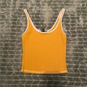 Yellow Ribbed Tank Top